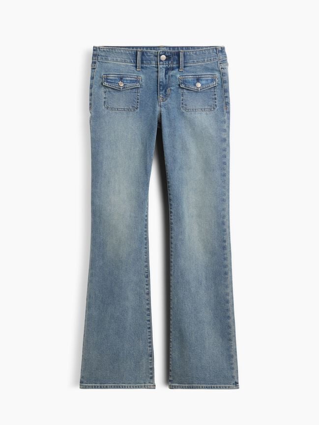 Low Rise Long & Lean Patch Pocket Jeans gap low rise long lean patch pocket jeans