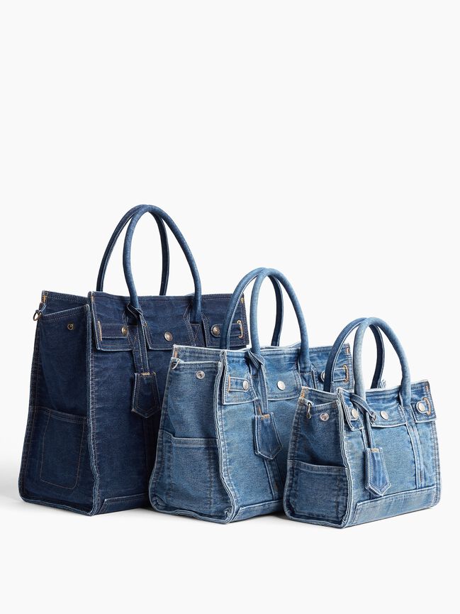Small Denim Five Pocket Tote gap small denim five pocket tote