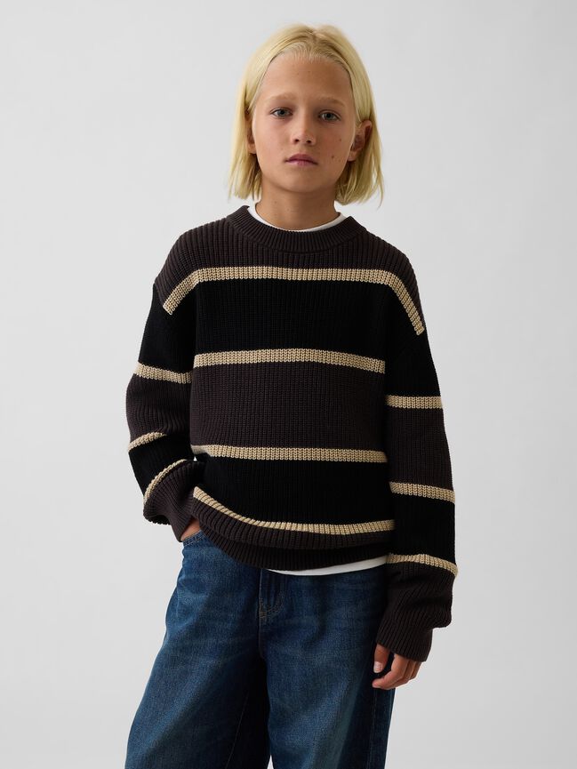 100% Cotton Relaxed Shaker Sweater gap 100 cotton relaxed shaker sweater