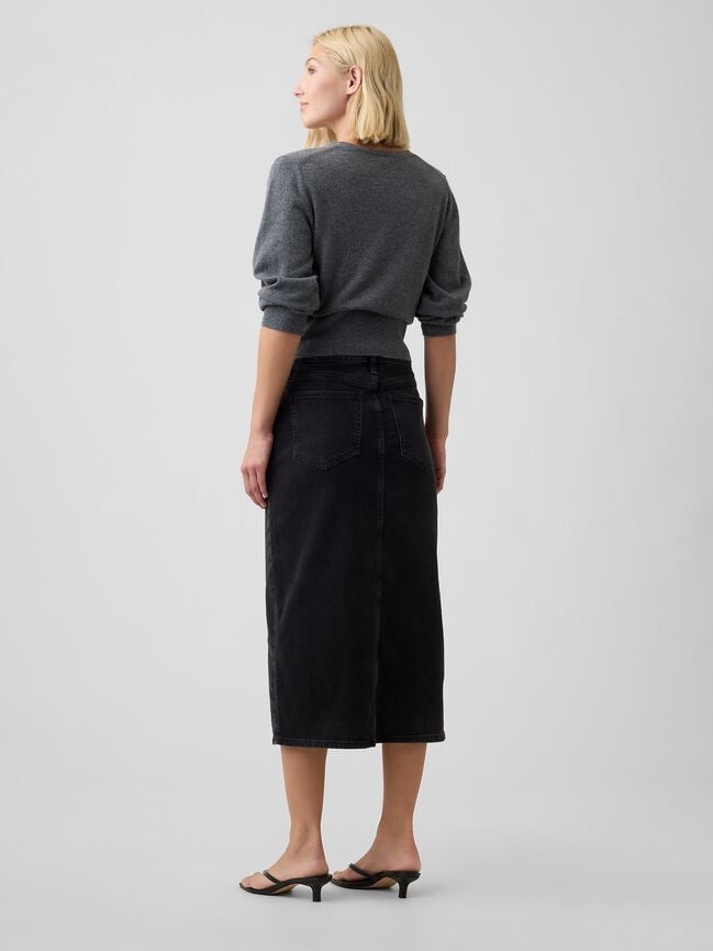Denim Midi Skirt gap denim midi skirt