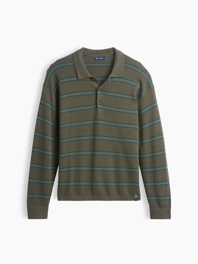 Relaxed Polo Sweater gap relaxed polo sweater