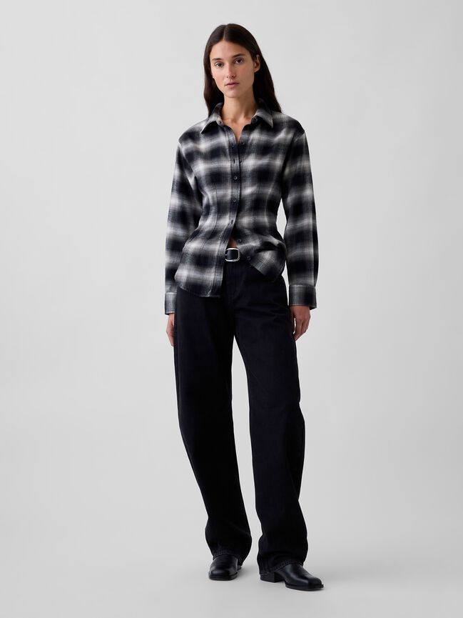 Flannel Fitted Shirt gap flannel fitted shirt