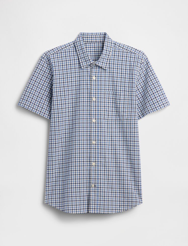 Stretch Poplin Shirt in Standard Fit gap stretch poplin shirt in standard fit