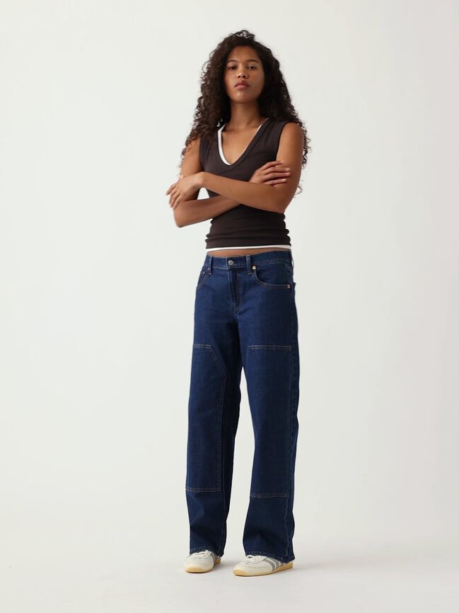 Low Rise Double-Knee '90s Loose Jeans gap low rise double knee 90s loose jeans