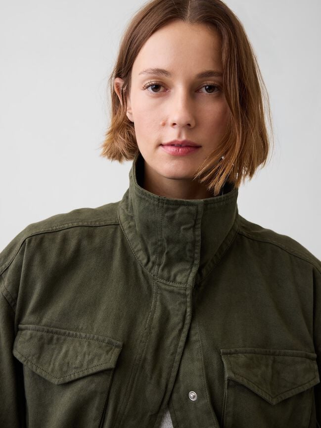 Oversized Utility Swing Jacket gap oversized utility swing jacket