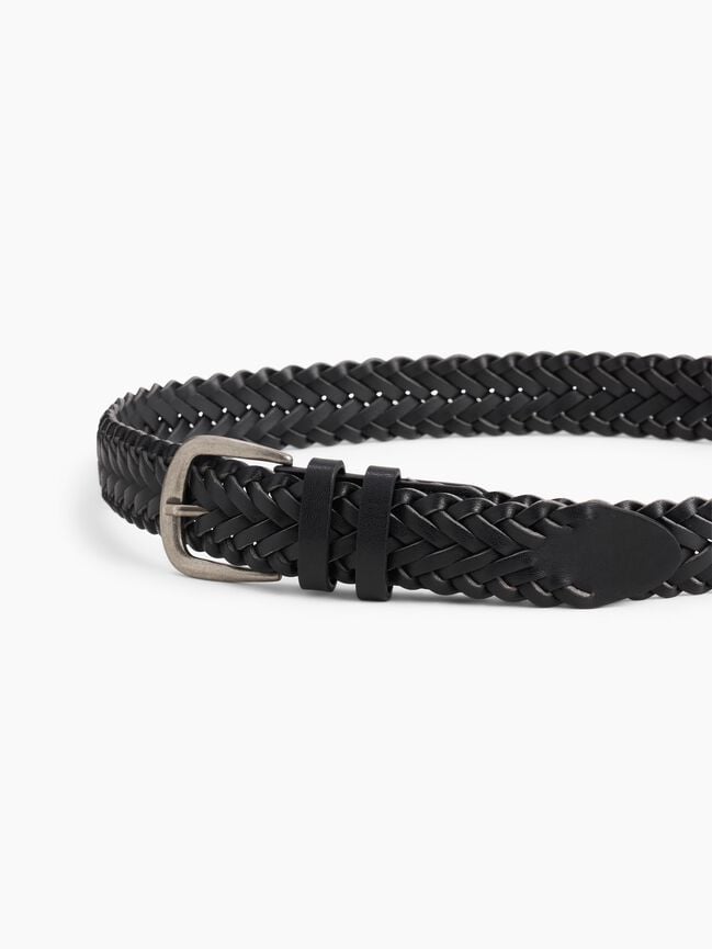 Braided Vegan-Leather Belt gap braided vegan leather belt