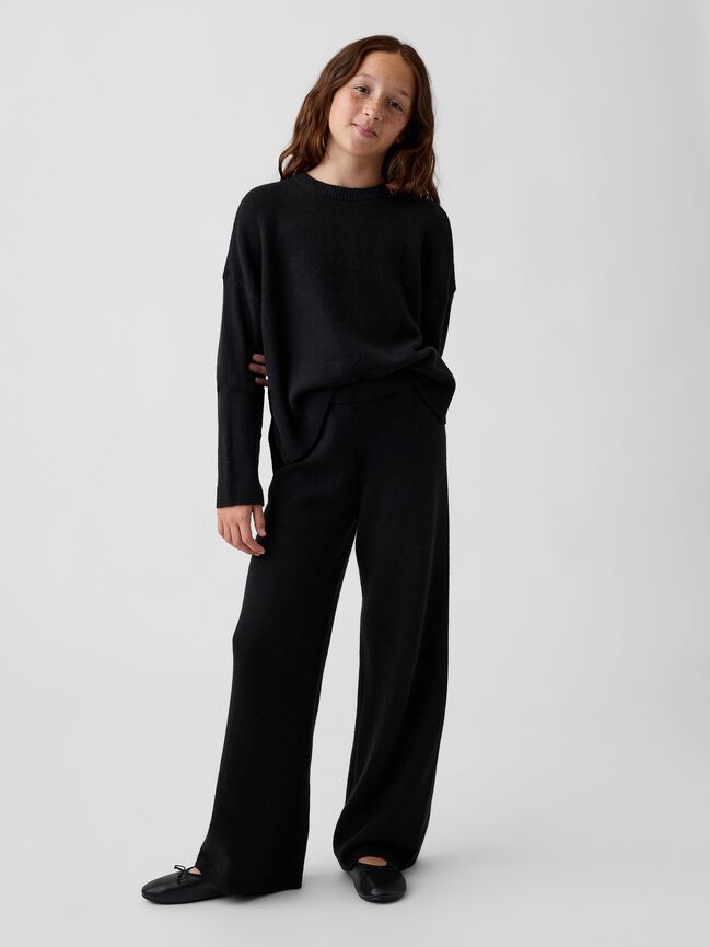 Kids CashSoft Wide-Leg Sweater Pants gap kids cashsoft wide leg sweater pants