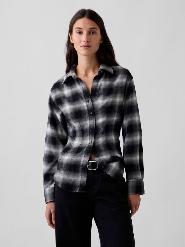 Flannel Fitted Shirt gap flannel fitted shirt