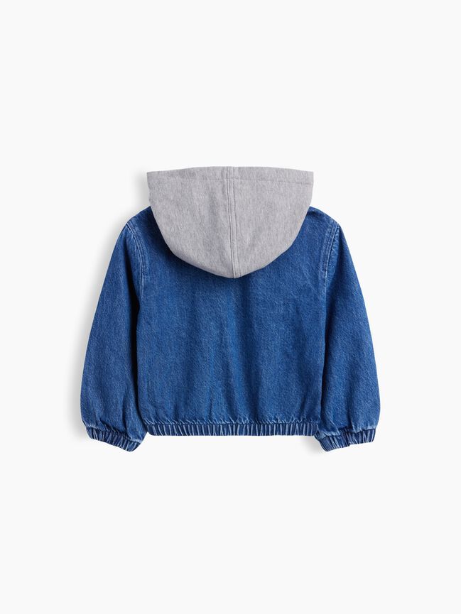 Baby & Toddler Denim Varsity Bomber Jacket gap baby toddler denim varsity bomber jacket