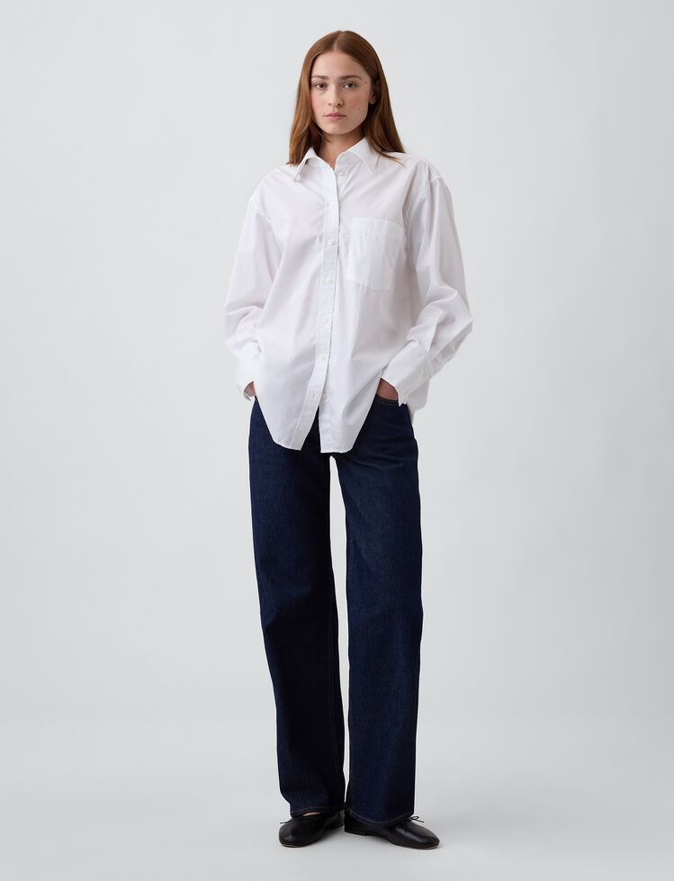 Poplin Big Shirt gap poplin big shirt